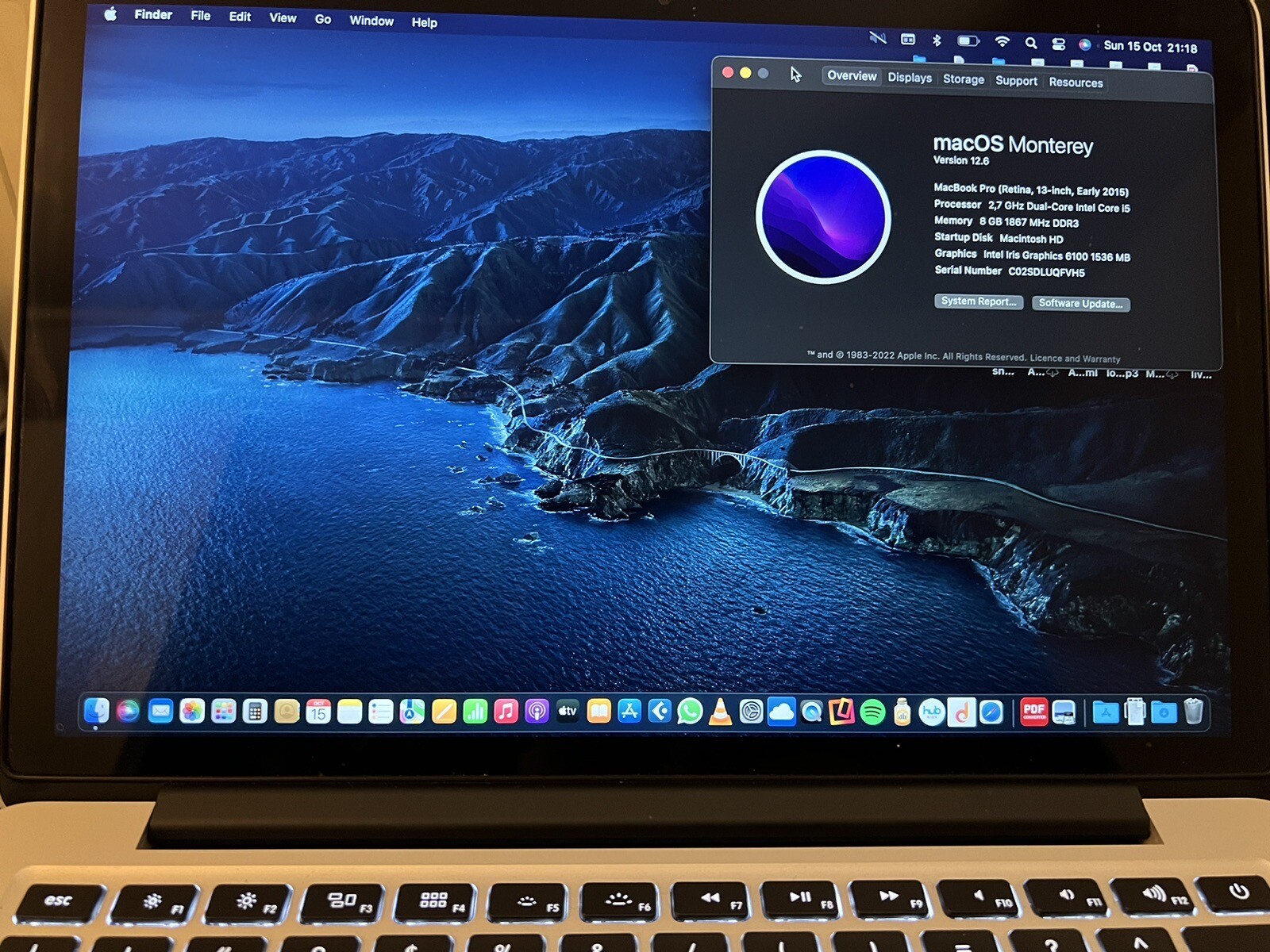 Apple Macbook pro retina 13" 8GB RAM / 2,7 GHz Dual Core Intel i5 / 256 GB SSD foto 6