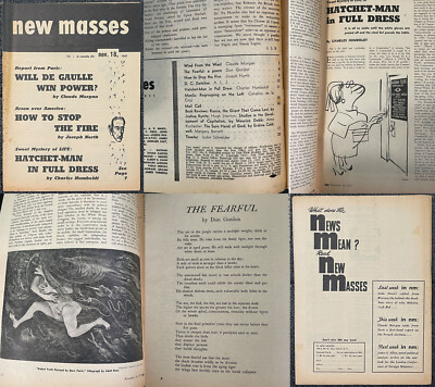 VTG MAG New Masses November 18 1947 HUAC De Gaulle Red Scare CPUSA Thomas Mann
