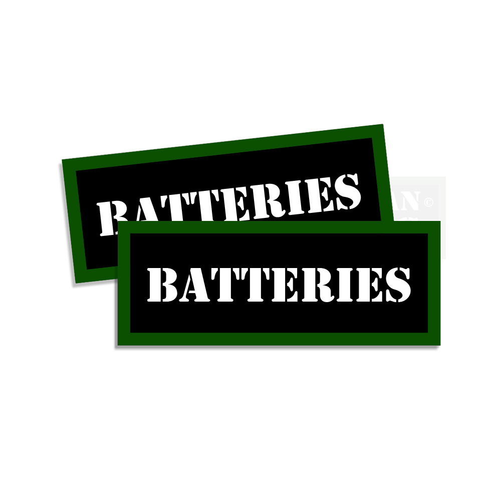 BATTERIES Ammo Can Prepper Labels Ammunition stickers decals 2 pack 3