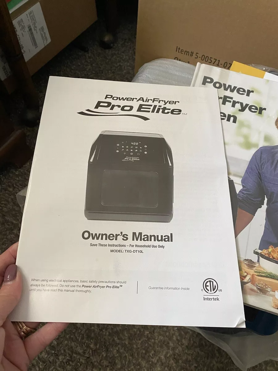 6 Qt Power Air Fryer Oven Elite 10 in 1 Cooking Features Blue