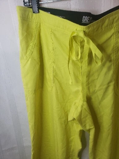 Pantalones Médicos de Carga Greys Anatomy By Barco 4 Bolsillos para Mujer Talla Grande Nuevos Amarillos Foto 3 de 4