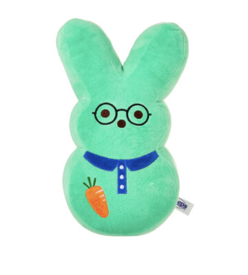 Peeps Green Dress Up Plush Bunny Rabbit 12  Glasses Carrot Easter 2022 Nerdy NEW