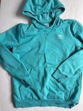 Kids Boys Adidas Teal Hooded Sweatshirt Size Large