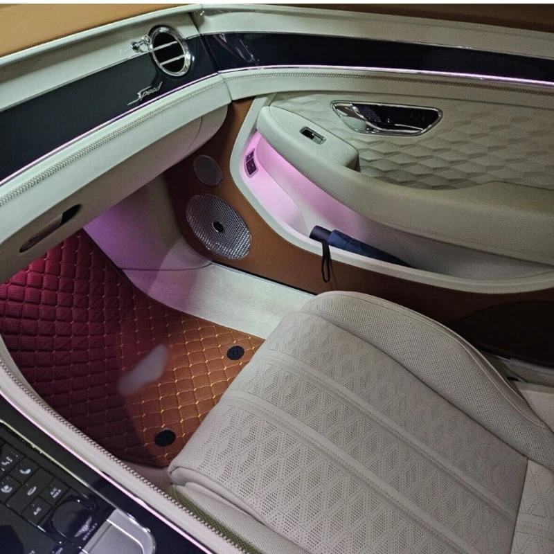 Alfombrillas de cuero de lujo para coche Bentley Continental GT 2003-2025 — ajuste personalizado Foto 4 de 4