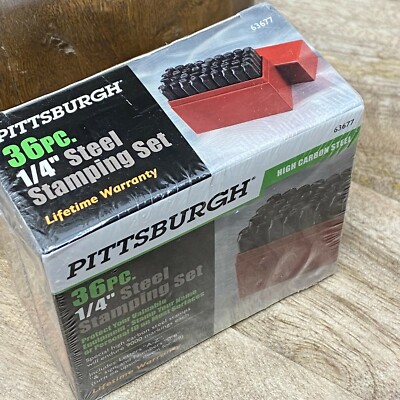 1/4'' Steel Metal Letter & Number Set Kit Tool Wood Punch Stamp Stamping Case NEW