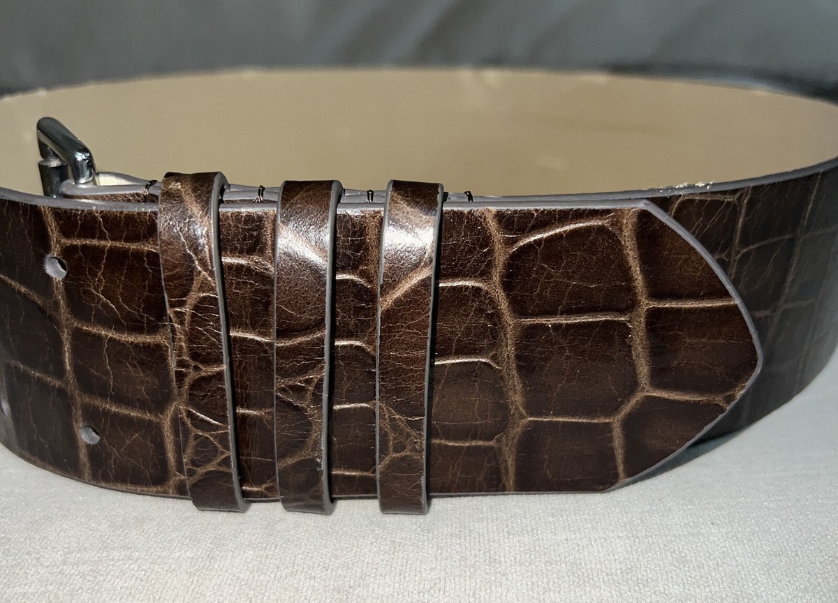 Talbots Leather belt brown small | eBay