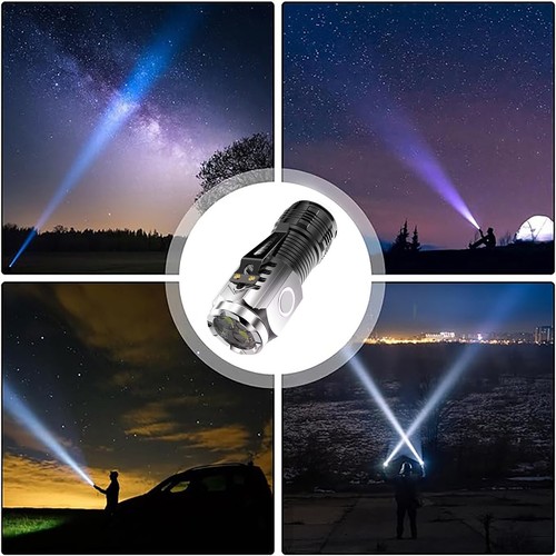 Ultra Bright LED Flashlight Pocket USB-C Rechargeable Clip Light For Home Out - Picture 13 of 15