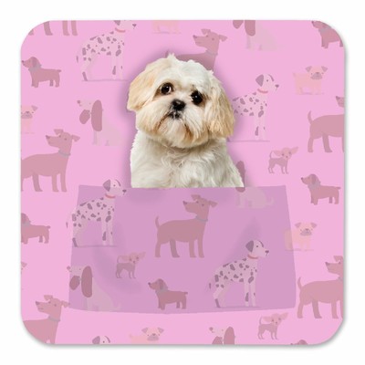 Shih Tzu Dog Mom Gift Set - 4-Pack Absorbent Ceramic Coasters With Non-Slip Cork Base, Dog Themed Decor