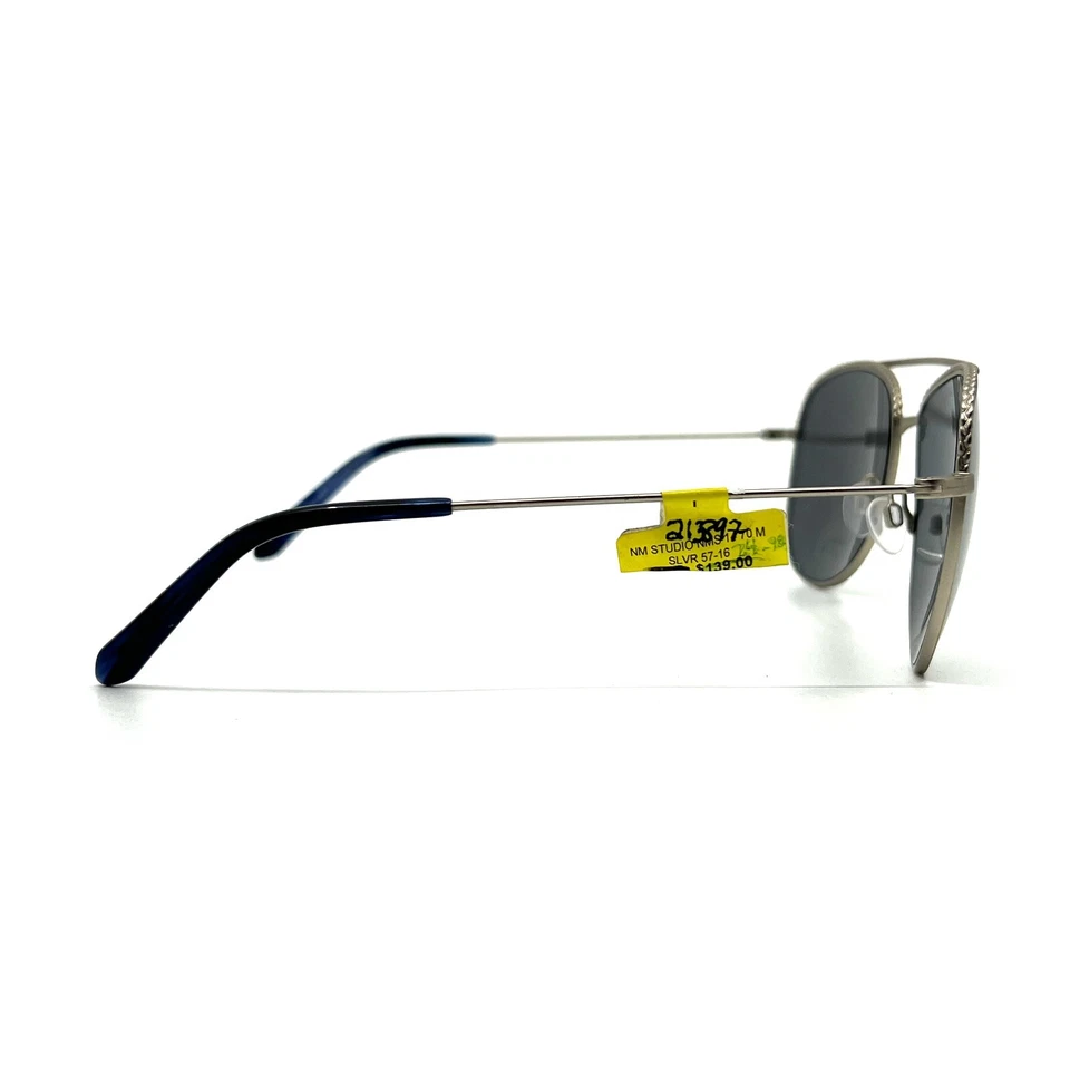 Gafas de sol Nicole Miller NMS14 COL70 aviador azul plata marcos 57-17-140 A3 Foto 3 de 4