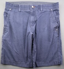 Men's Weatherproof Ripstop Utility Shorts Stretch Blue Size 32