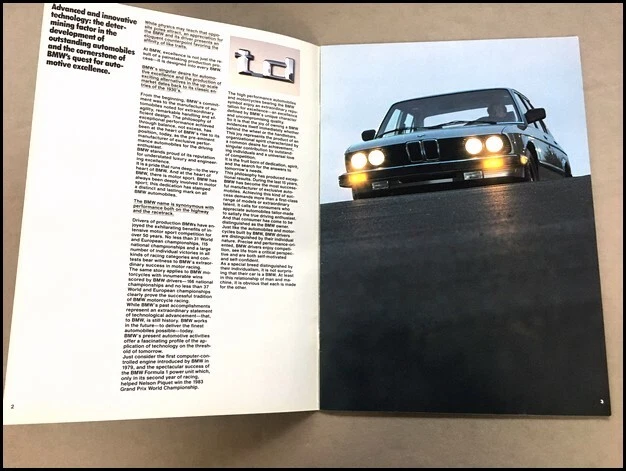 1986 BMW 524td Turbo Diesel 26-page Original Car Sales Brochure Catalog Foto 2 de 4