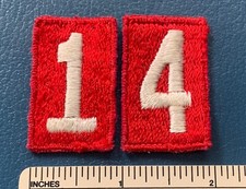 Vintage TROOP 14 Boy Scout Red White Unit Number PATCHES BSA Scouting 1 4 41