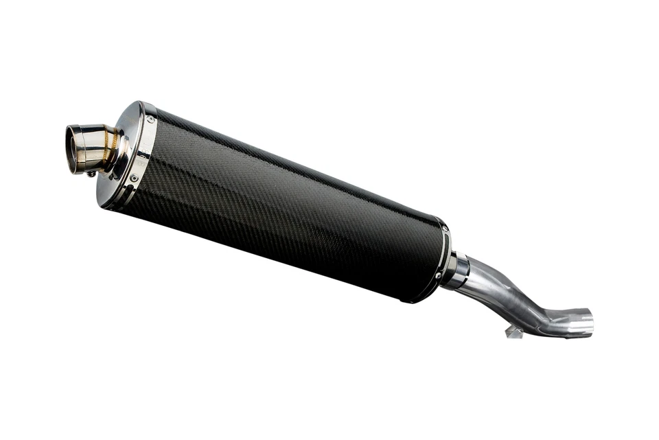 Kit silenciador escape carbono ovalado 18" Honda VFR1200F 2010-2015 Delkevic Slip On Foto 4 de 4