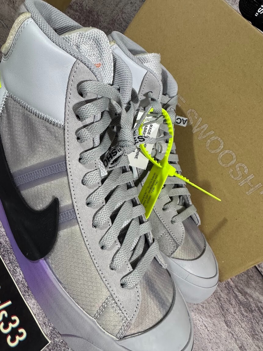 OFF WHITE X NIKE The 10: Nike Blazer Mid x Serena Williams × Off White AA3832 002 taglia 10M nuovo con scatola DS