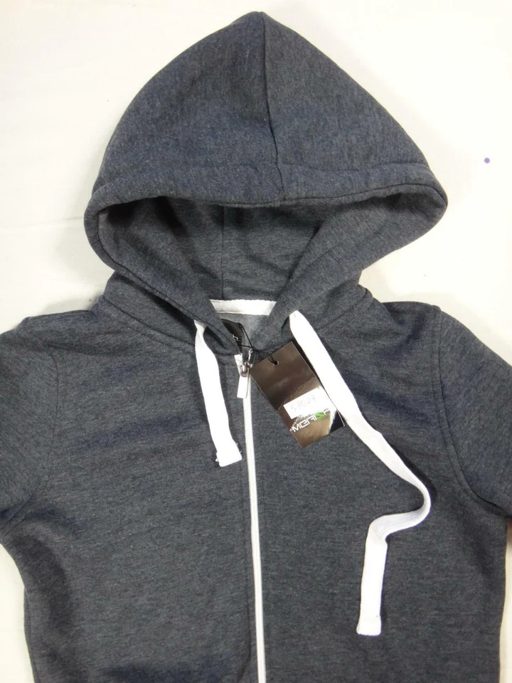 57027 Herren Pullover Jacke Hoddy langarm Stoff Merish Modell 222 Zip Gr. L blau - Bild 2 von 4