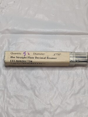 Interstate Chucking Reamer: 0.1775  Dia, Straight Flute Qty 5 02017754