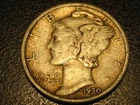 1930-P 90% Silver Mercury Head Dime XF #3  ^^^^^