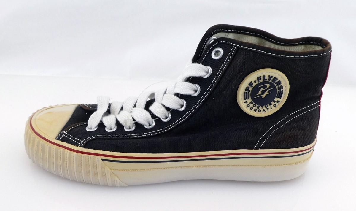PF Flyers Shoes Center Reissue Hi Black/Red Sneaker