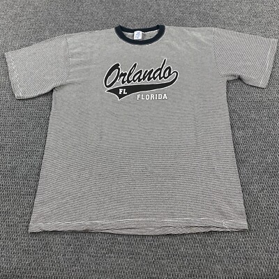 Vintage 90s Orlando Florida T Shirt Adult Size XL Textured Knife Made USA Belton