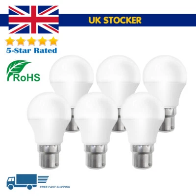 4/5/6/7W LED Golf Bayonet Light Bulbs, 6 Pack, BC B22 Lamp Cool White Warm White