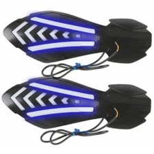 Motorcycle Hand Guard Windshield Front Handlebar Kit With LED Turn Signal Light