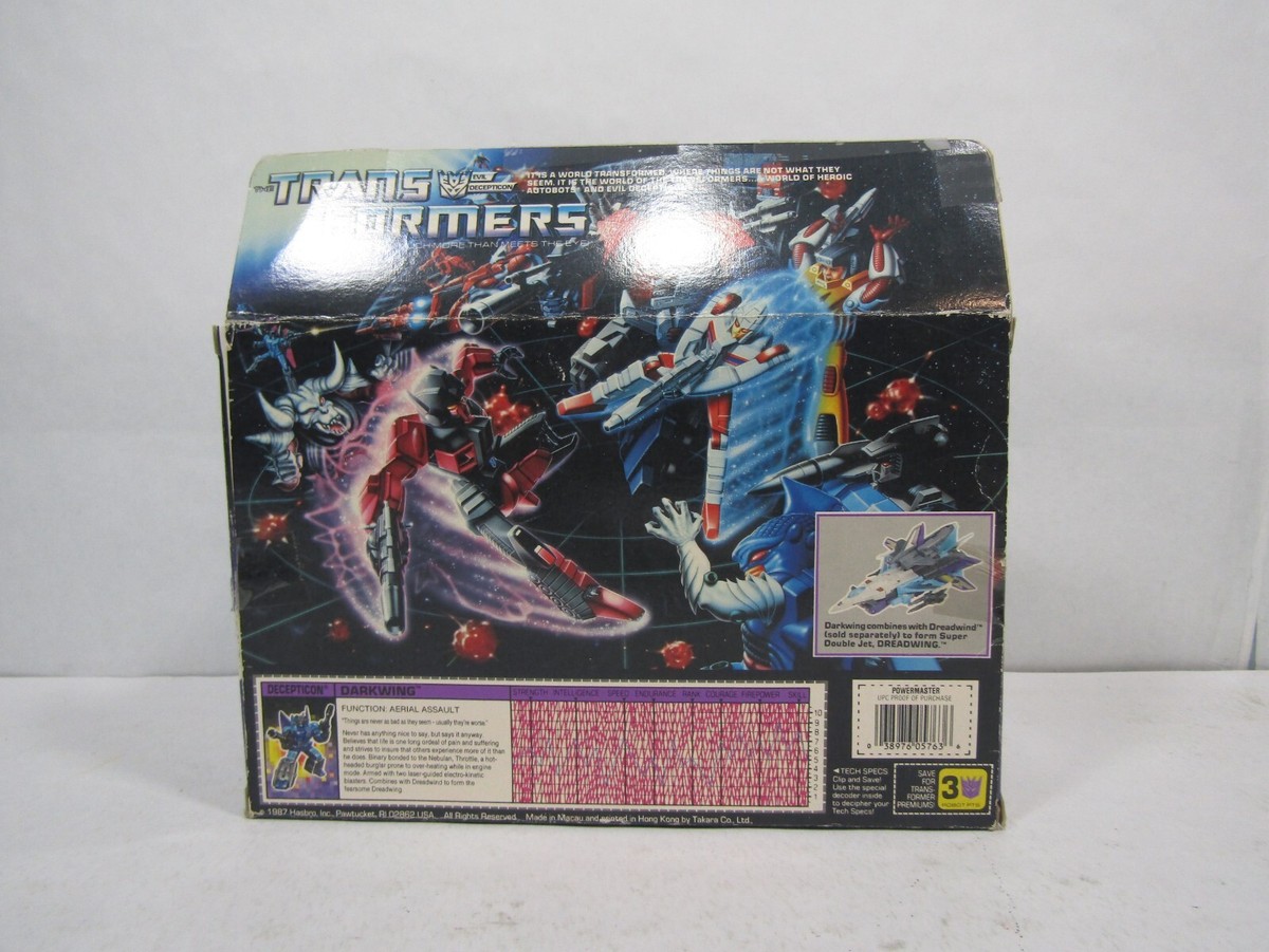 Transformers G1 Darkwing Box Only