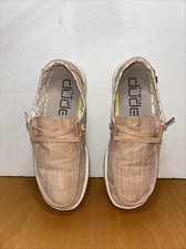 Hey Dude Loafers EUC Women  s 6 Wendy Sparkling Rose Gold Shoes Slip On 121415016