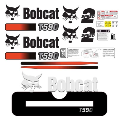 Bobcat T740 V2 Skid Steer Vinyl Decal Sticker Set – Aftermarket, Free Shipping