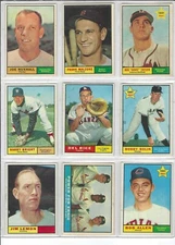 1961 TOPPS BASEBALL CARD SINGLES (447-522) up to 25% discount