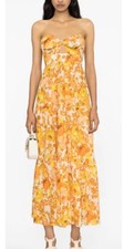 ZIMMERMANN Floral Print Cotton Maxi Dress Size 3 Aus 14-As New
