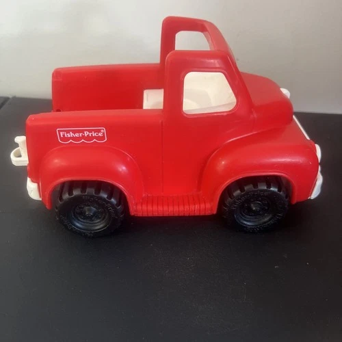 Fisher Price Large Red Pickup Truck 1994 Farm #2591 Vintage Clean