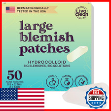 XL Pimple Patches for Face  Nose 50CT - Hydrocolloid Blemish  Acne Spot