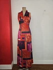 Vintage 70s Maxi Dress KNITTING DE PARIS Size XS-S