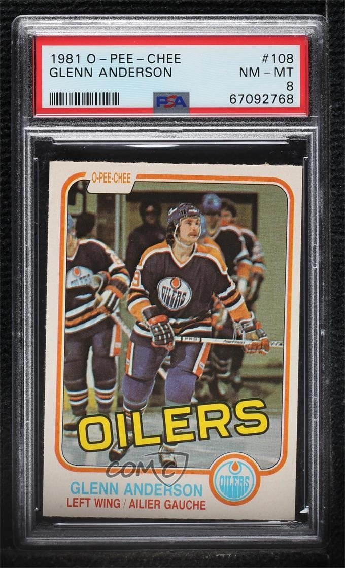 1981-82 O-Pee-Chee Glenn Anderson #108 PSA 8 HOF 7a2