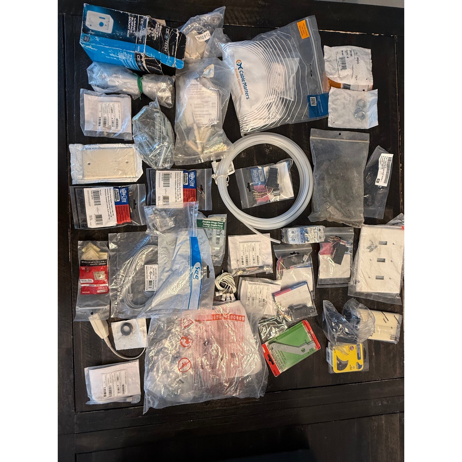 Mixed Electrical Networking Lot Tripp-Lite Cable Matters CE TECH Wall Plates
