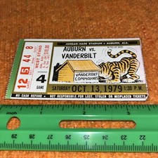 1979 AUBURN VS Vanderbilt - FOOTBALL TICKET STUB - 10/13/1979 Fair Shape