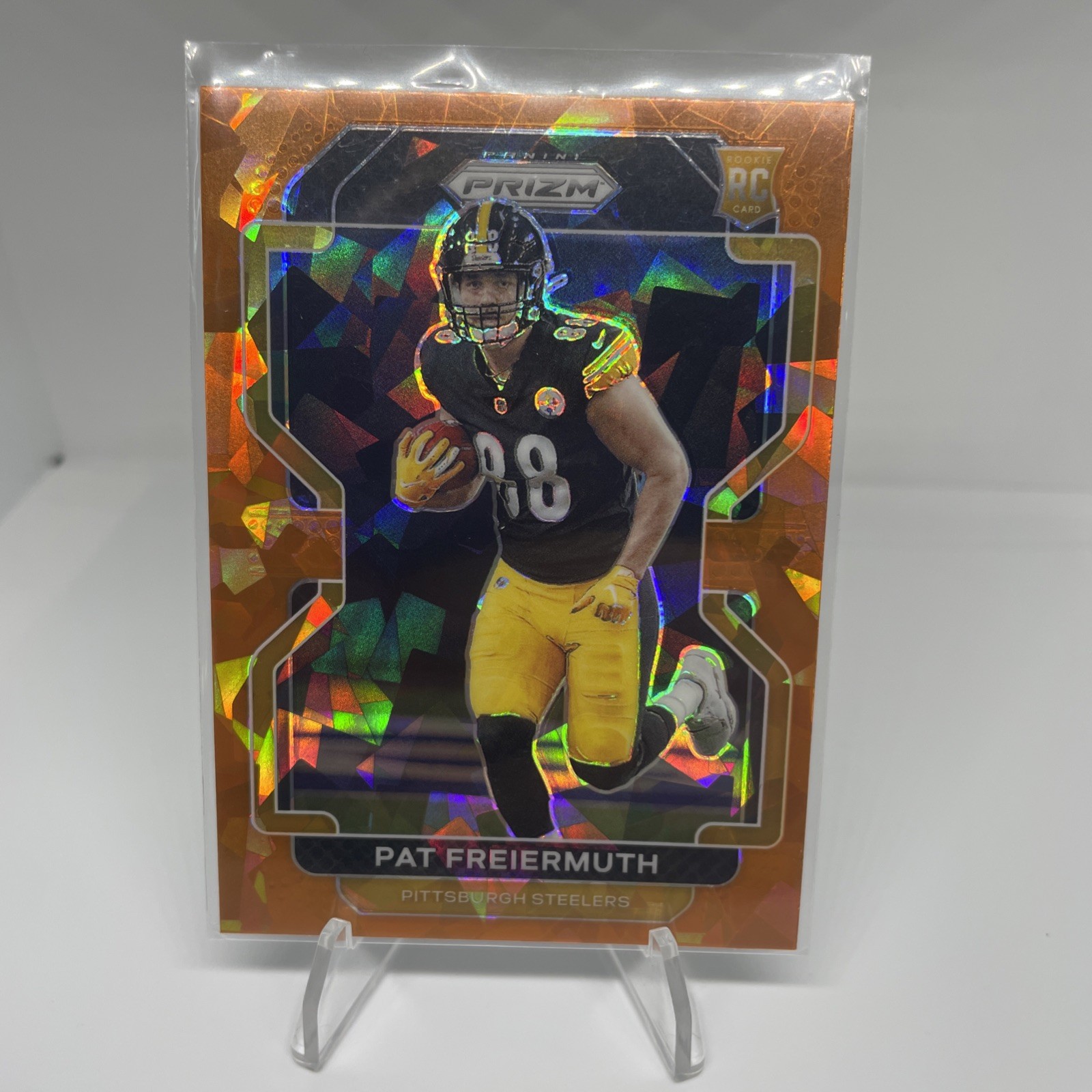 2021 Panini Prizm - Rookie Pat Freiermuth #362 Orange Ice Prizm (RC)