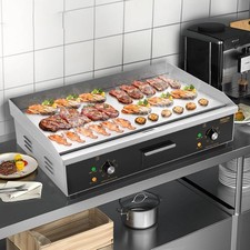 30" Large Electric Griddle Countertop Hot Plate Bacon Grill Kitchen Commercial