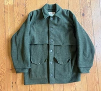 Filson Men's XL Double Mackinaw 46 Forest Green Jacket Vintage, USA Made,80s Era