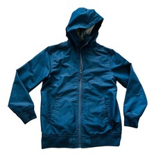 Children s Place Hooded Navy Solid Jacket Windbreaker Lined L 10 12 Boys Girls