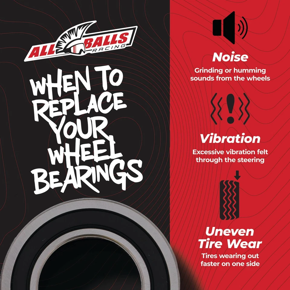 All Balls 25-1012 Rear Wheel Bearing Seal Kit For Yamaha YFM450 Kodiak 03-04 Foto 3 de 4