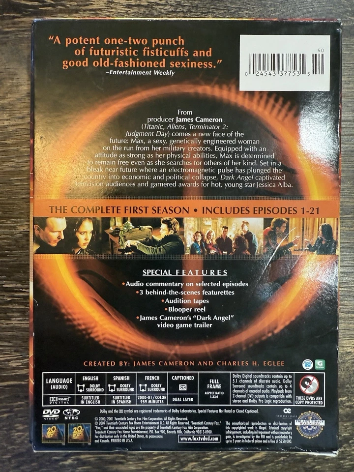 Dark Angel The Complete Series Seasons 1 & 2 DVD Set 12 Discs Jessica Alba HTF! Foto 3 de 4