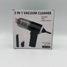 3 In 1 Portable Mini Home And Car Vacuum Cleaner AS-228, Black, NIB