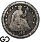 1848 Seated Liberty Half Dime