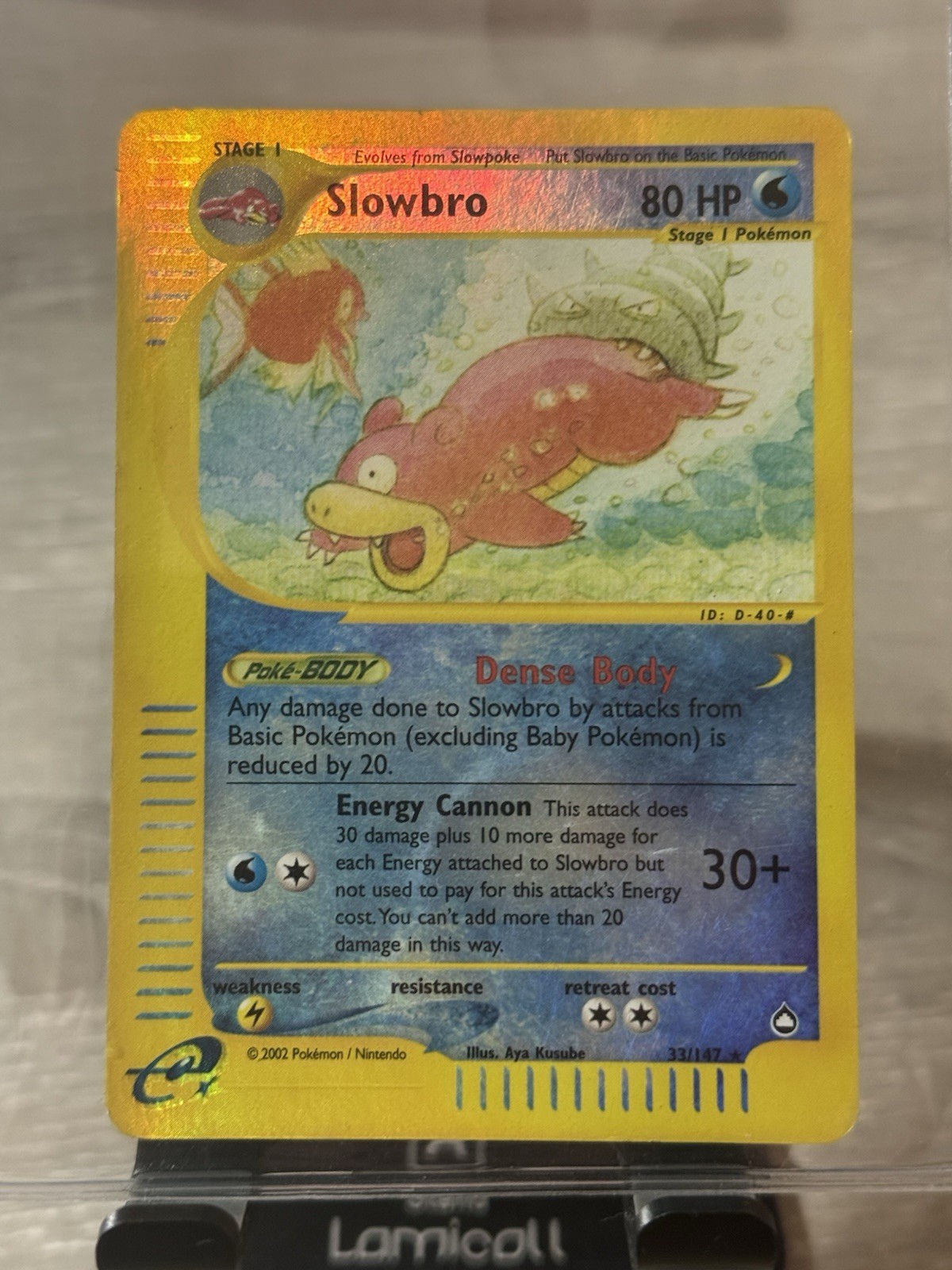 Pokémon TCG Slowbro Aquapolis Reverse Holo Card #33/147 