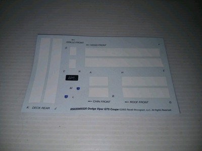  AMT Revell monogram 1/24 1/25  Car Decals For Your Model Cars