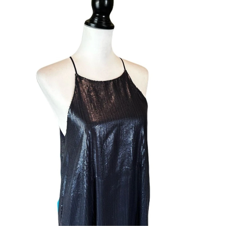 Nuevo con etiquetas Vestido Corey Lynn Calter Azul Marino Lentejuelas | S Foto 2 de 4