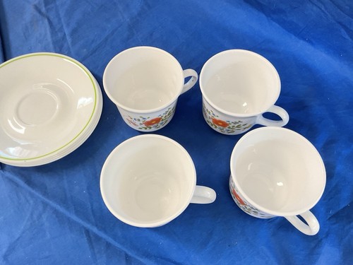 Juego de 4 juegos de tazas y platillos Corelle WILDFLOWER de colección excelente - Imagen 4 de 4