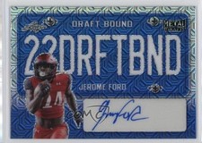 2022 Leaf Metal Draft Bound Blue Mojo 10/15 Jerome Ford #DB-JD1 Auto 3hd