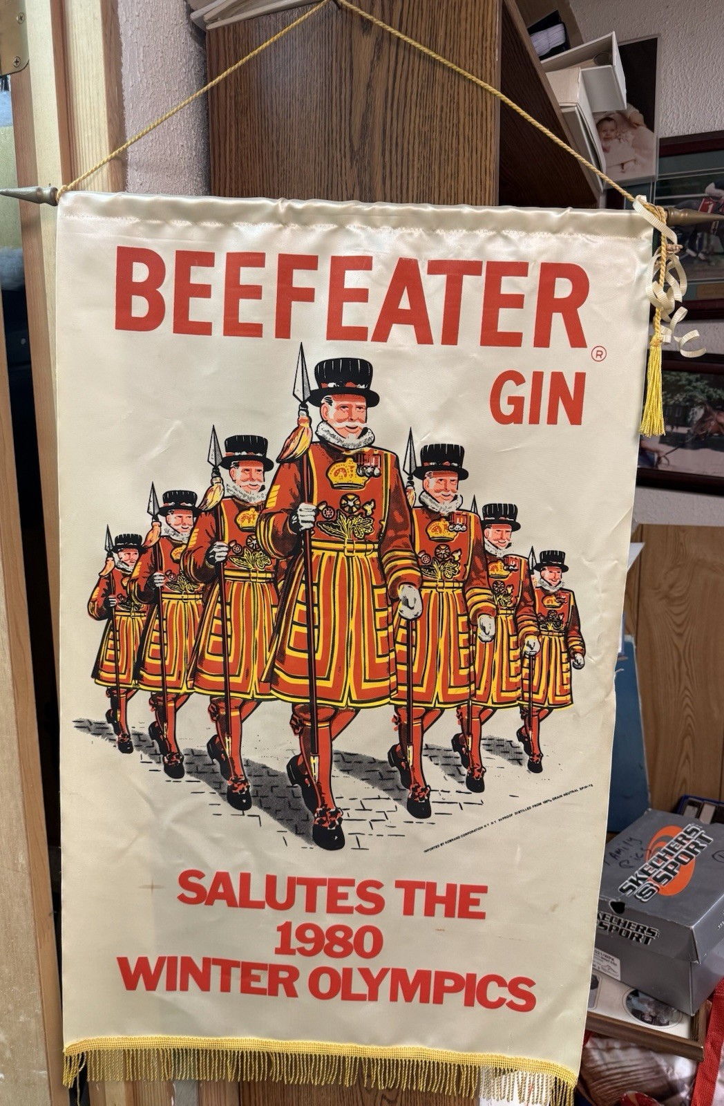 Beefeater Gin Salutes The 1980 Winter Olympics Hanging Flag